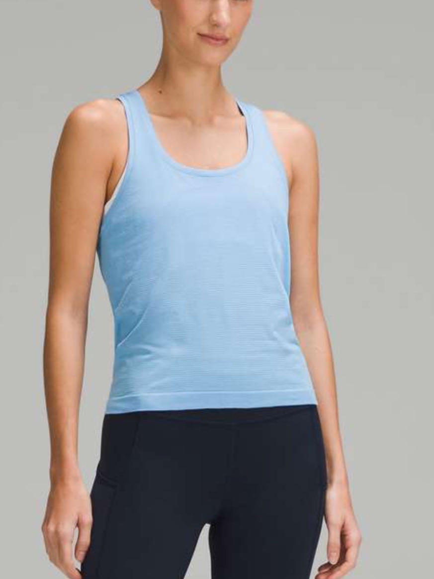 Women’s Lululemon Blue Swiftly Tech Racerback Tank Top- Race Length- Size 4